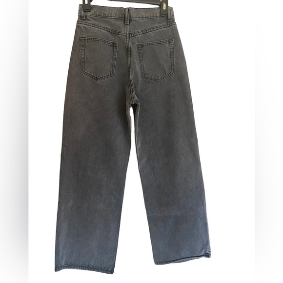 ADIKA Graphic Boyfriend Baggy Jeans Wide Leg High Rise Gothic Small Grey… - Picture 2 of 6